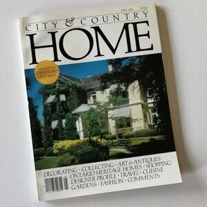 May 1986 City & Country Home Magazine Canadian Lifestyle Interior Stratford